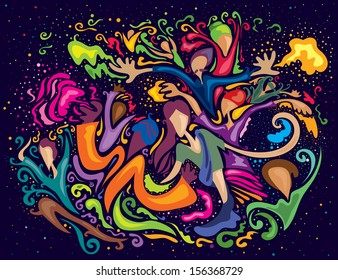 India Holi Festival Art Vector