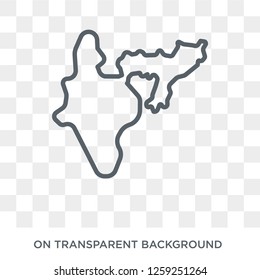 India icon. Trendy flat vector India icon on transparent background from india collection. High quality filled India symbol use for web and mobile