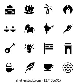 India icons pack. Isolated india symbols collection. Graphic icons element