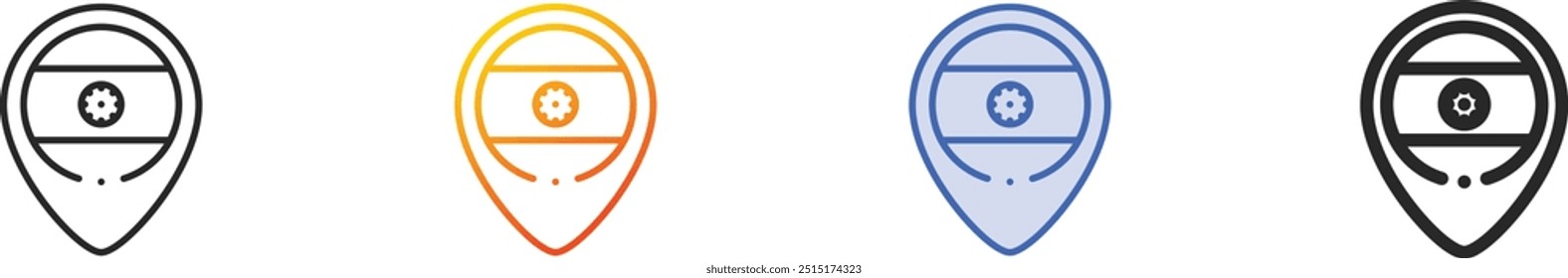 india icon.Thin Linear, Gradient, Blue Stroke and bold Style Design Isolated On White Background