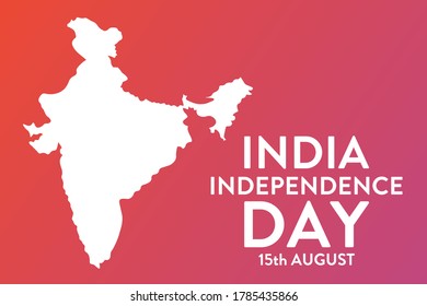 Día de la Independencia de la India. 15 de agosto. Concepto de vacaciones. Plantilla para fondo, banner, tarjeta, afiche con inscripción de texto. Ilustración del vector EPS10