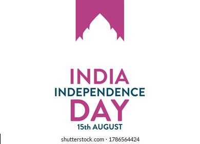 India Independence Day. 15 August. Holiday concept. Template for background, banner, card, poster with text inscription. Vector EPS10 illustration