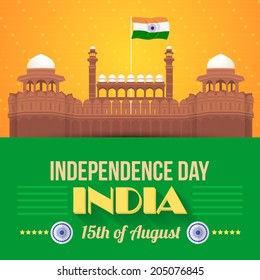 India Independence Day 15 August Celebration Card, Background, Badges Vector Template