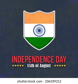 India Independence Day 15 August Celebration Card, Background, Badges Vector Template