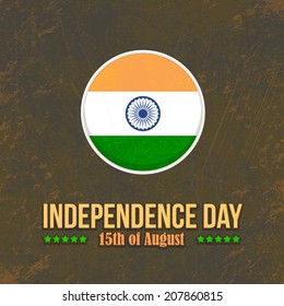 India Independence Day 15 August Celebration Card, Background, Badges Vector Template