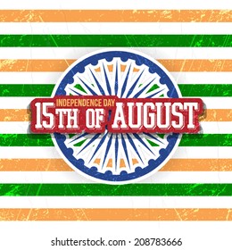 India Independence Day 15 August Celebration Card, Background, Badges Vector Template 
