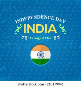 India Independence Day 15 August Celebration Card, Background, Badges Vector Template 