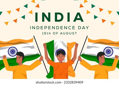 india independence day 15 august horizontal banner