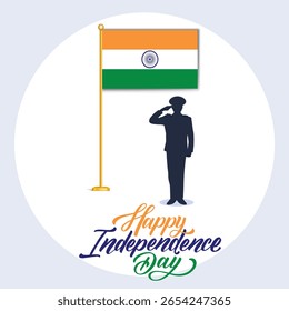 India Independence Day. 15 August. 15th August. Independence, National Day, Flag, Typographic Design, Creative Concept. Template for Banner, Poster, Advertising, Greeting card, Postcard, Flyer, Web