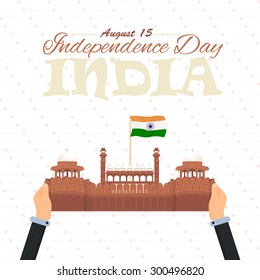 India Independence Day 15 August Celebration Card, Background, Badges Vector Template