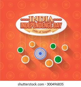 India Independence Day 15 August Celebration Card, Background, Badges Vector Template