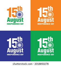 India Independence Day. 15 th of august. Vector illustration. Ashoka Wheel for 15th August Happy Independence Day celebration template design