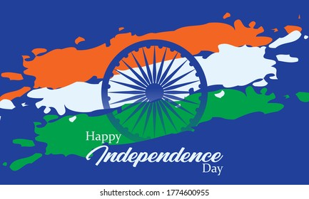 India Independence Day 15th August Background Stock Vector (Royalty ...