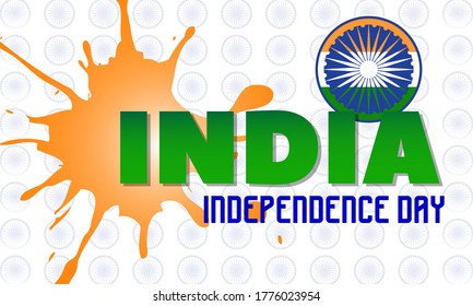 India Independence Day 15th August. Background, poster, greeting card, banner design with ashoka chakra, tricolor. Vector EPS 10