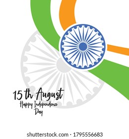 India independence day. 15th august. flag background. For poster, banner and greeting. Vector illustration