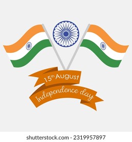 Unabhängigkeitstag Indiens. 15. August india Unabhängigkeitstag. Happy Unabhängigkeit Day india Vektorgrafik