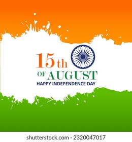 Día de la Independencia de la India. 15 de agosto, día de la independencia de la india. Feliz día de la independencia, ilustración vectorial de india