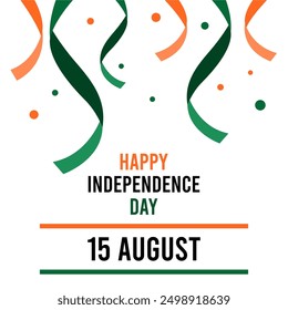 India Independence Day. 15th August. Holiday concept. Vector illustration