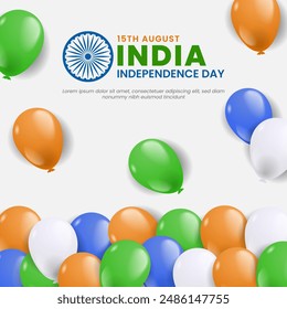 India independence day background with balloons