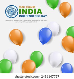 Fondo del día de la independencia de la India con globos