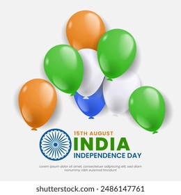 India independence day background with balloons