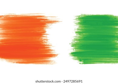 India independence day background with tricolor brush stroke design