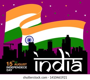 India Independence Day background vector. EPS10