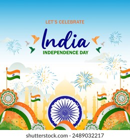 india independence day background. vector illustration