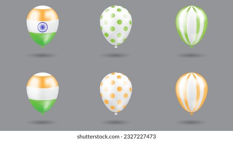 india independence day balloons set for banner, poster, layout.etc