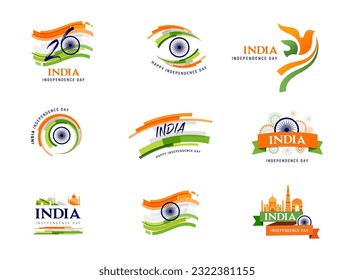 India Independence day, banner, poster and greeting card. 76 Year Anniversary Independence Day Logo. Vector design