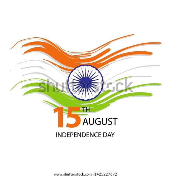 India Independence Day Card August 15 Stock Vector (Royalty Free ...