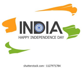 India Independence Day Celebration Background Ashoka Stock Vector ...