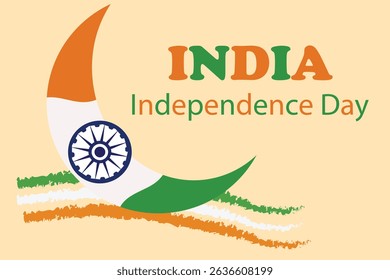 India Independence Day Celebration Graphic with Tricolor and Ashoka Chakra