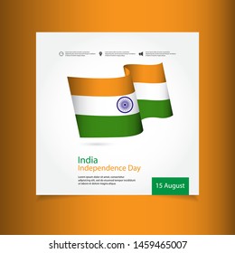 India Independence Day Celebration Vector Template Design Illustration