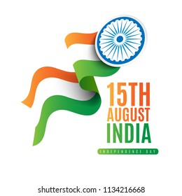 India independence day composition with realistic flag