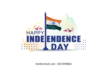 India independence day concept and typography