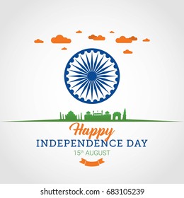 India Independence Day Design Vector