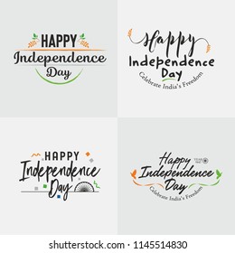 India Independence Day, Emblem or logo can be used in any project on Indian independence day