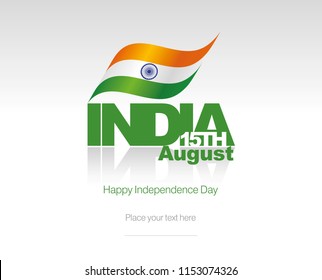 India Independence Day flag logo icon banner