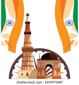 india independence day flat design