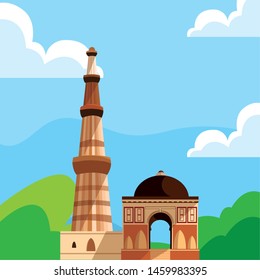 india independence day flat design