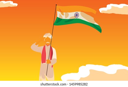 india independence day flat design