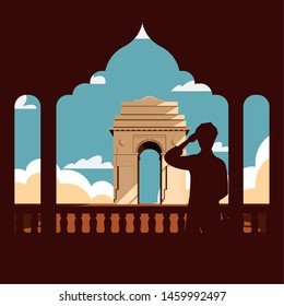 india independence day flat design