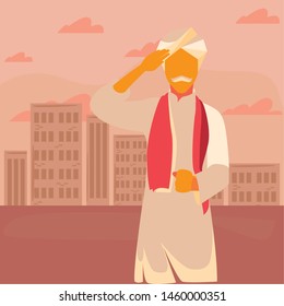 india independence day flat design