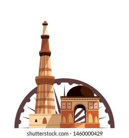 India independence day, flat design