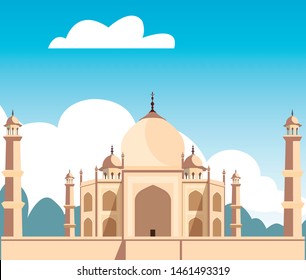 india independence day flat design