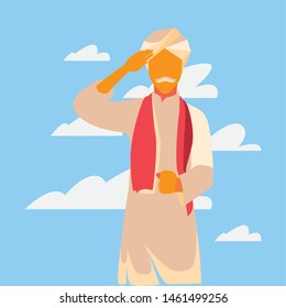 india independence day flat design
