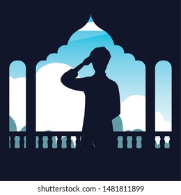 india independence day flat design