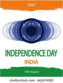 India independence day greeting card or background. vector illustration.