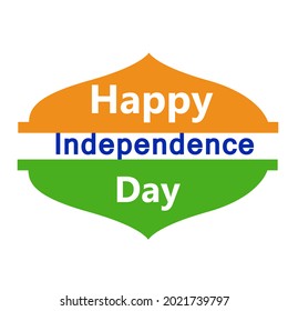 India independence day illustration, with dome background of India's famous taj mahal monument for 15 august